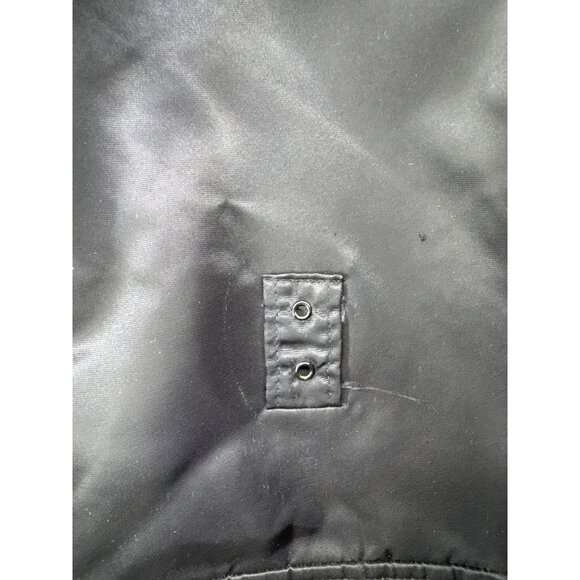 Vintage Tuffy Jac Mens Bomber Jacket Sz M Black Nylon Police Fire Flight FullZip - Picture 4 of 13